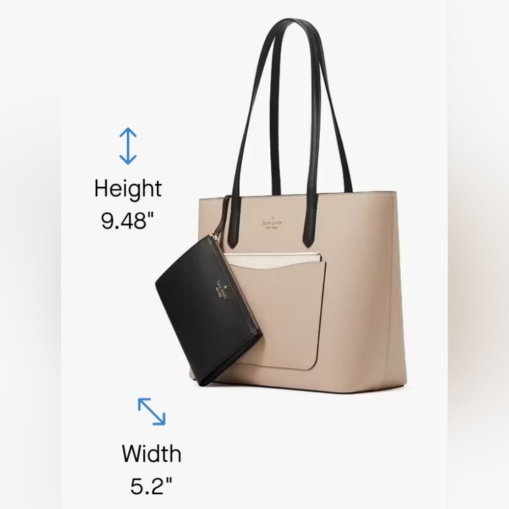 Kate Spade Staci Leather Tote Bag Set. NWT - Picture 6 of 7